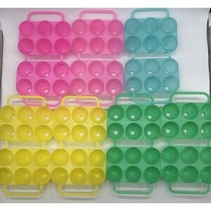 7 JELL-O Brand Jiggler Easter Egg Shots Molds 4 Patterned 3 Smooth Vintage Lot